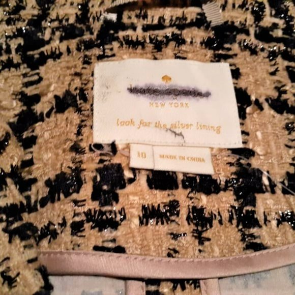Kate Spade Bi-Color Metallic Plaid Blazer New! - Picture 5 of 9